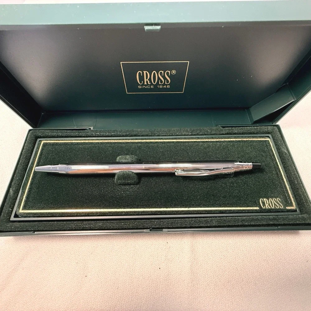 Cross Ballpoint Pen Silver Classic Century Chrome Finish NWOT